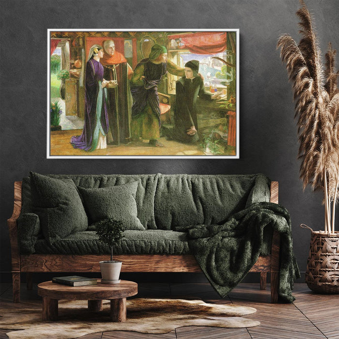 The First Anniversary of the Death of Beatrice by Dante Gabriel Rossetti - Canvas Artwork