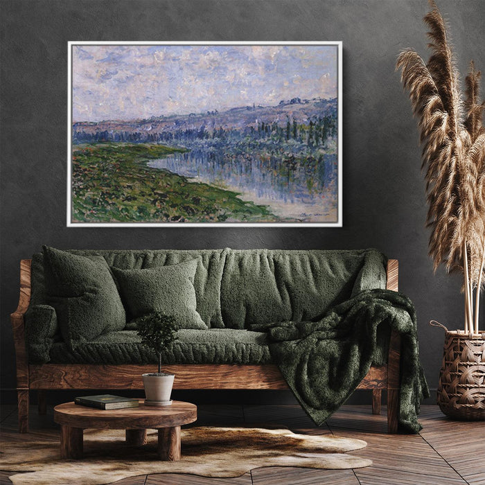 The Seine and the Chaantemesle Hills by Claude Monet - Canvas Artwork