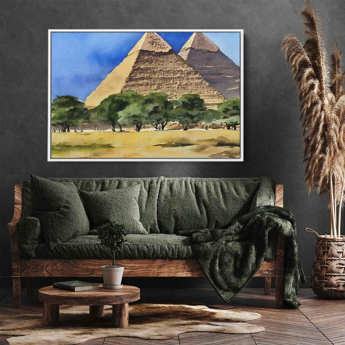 Watercolor Pyramids of Giza #132 - Kanvah