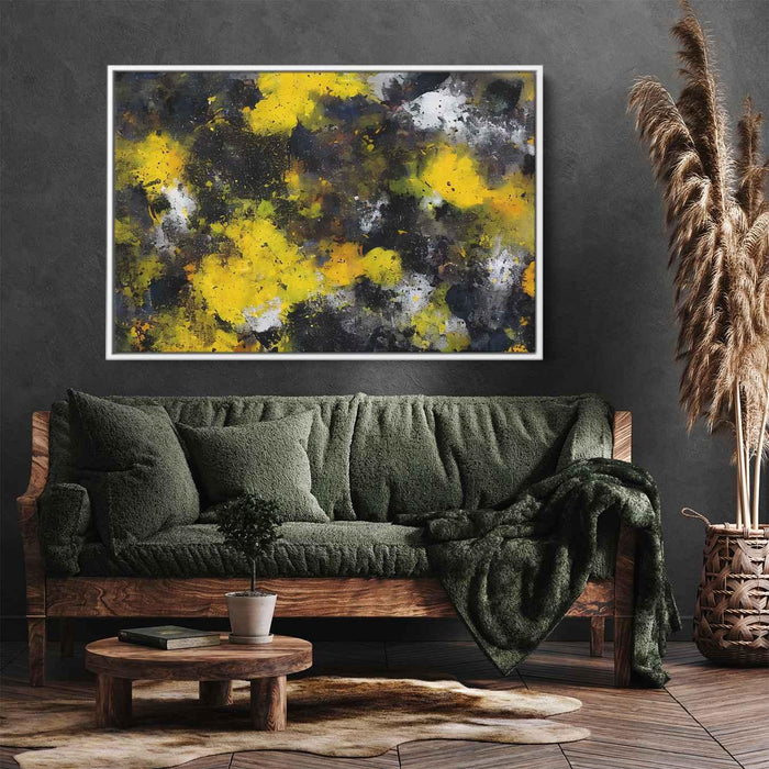 Yellow Abstract Splatter #101 - Kanvah