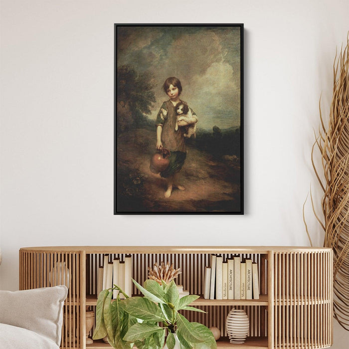 A peasant girl with dog and jug by Thomas Gainsborough - Canvas Artwork