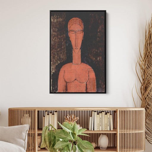 A red bust by Amedeo Modigliani - Canvas Artwork
