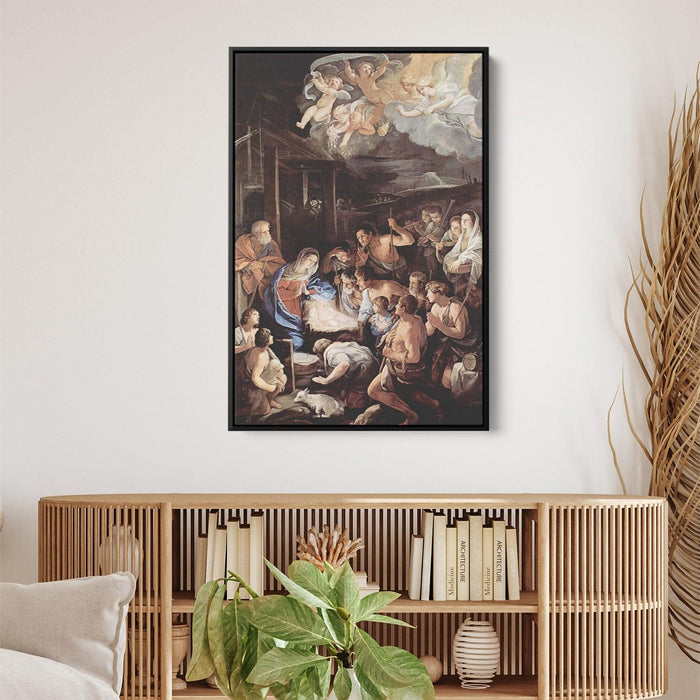 Adoration of the Shepherds by Guido Reni - Canvas Artwork