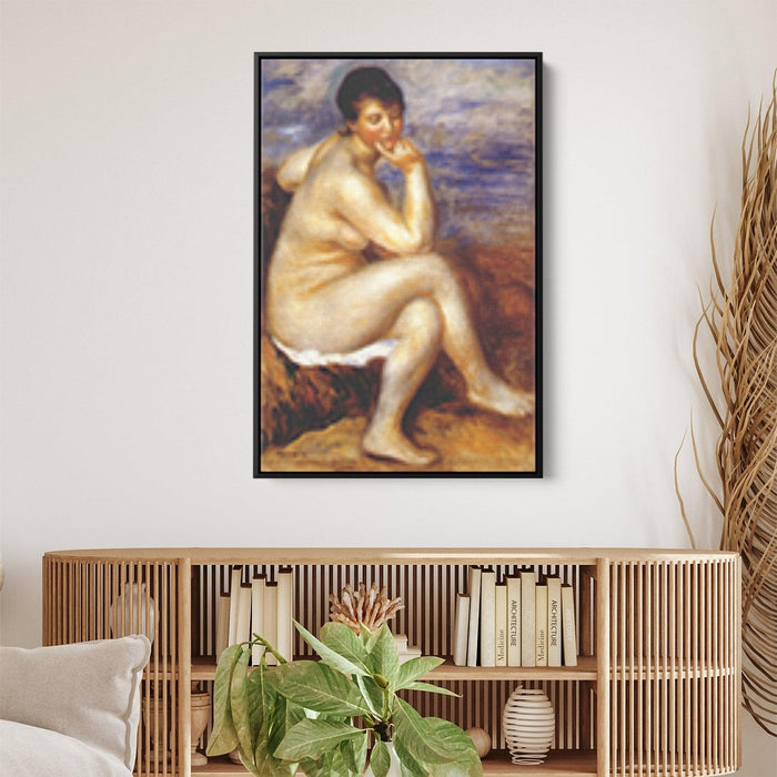 Bather with a rock by Pierre-Auguste Renoir - Canvas Artwork