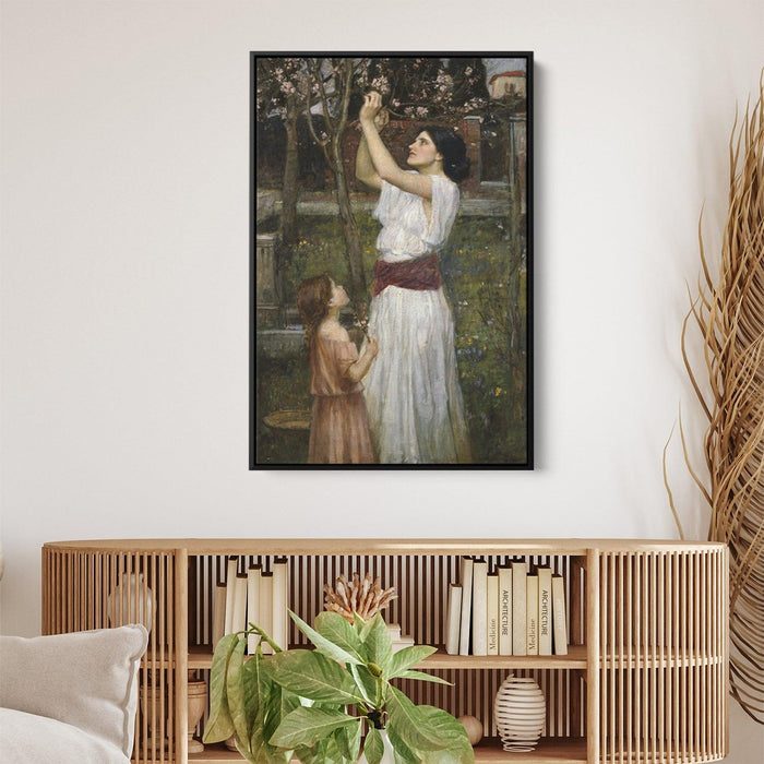 Gathering Almond Blossoms by John William Waterhouse - Canvas Artwork