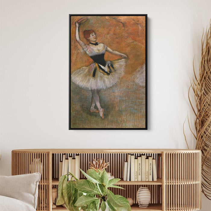 Dancer with Tambourine by Edgar Degas - Canvas Artwork