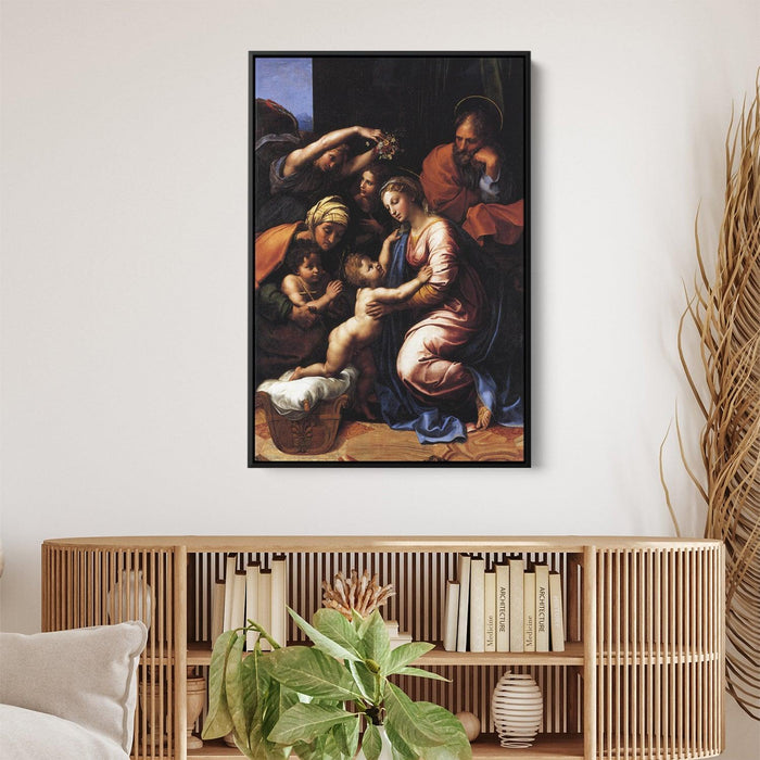 Holy Family (known as the Grande Famille of Francois I) by Raphael - Canvas Artwork