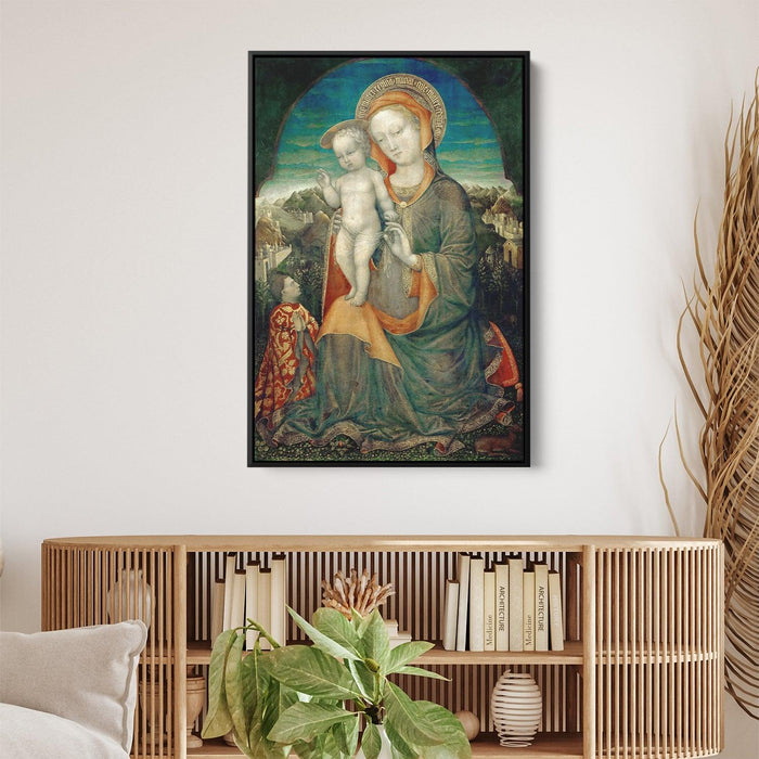 The Madonna of Humility adored by Leonello d'Este by Jacopo Bellini - Canvas Artwork