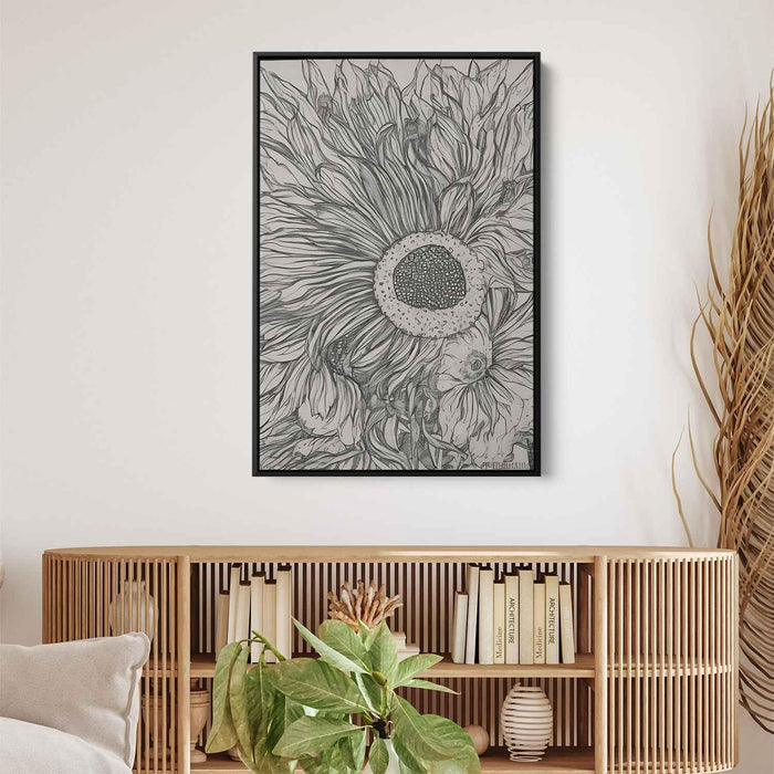 Line Art Sunflower #227 - Kanvah