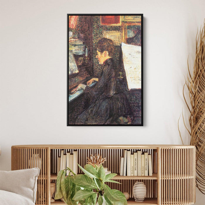Mademoiselle Dihau at the Piano by Henri de Toulouse-Lautrec - Canvas Artwork