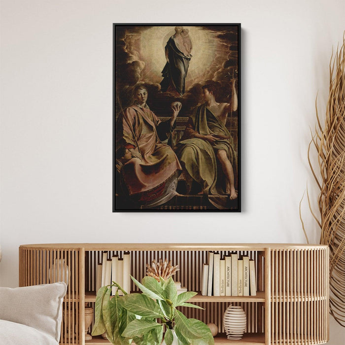 Madonna with St. Stephen and St. John the Baptist by Parmigianino - Canvas Artwork