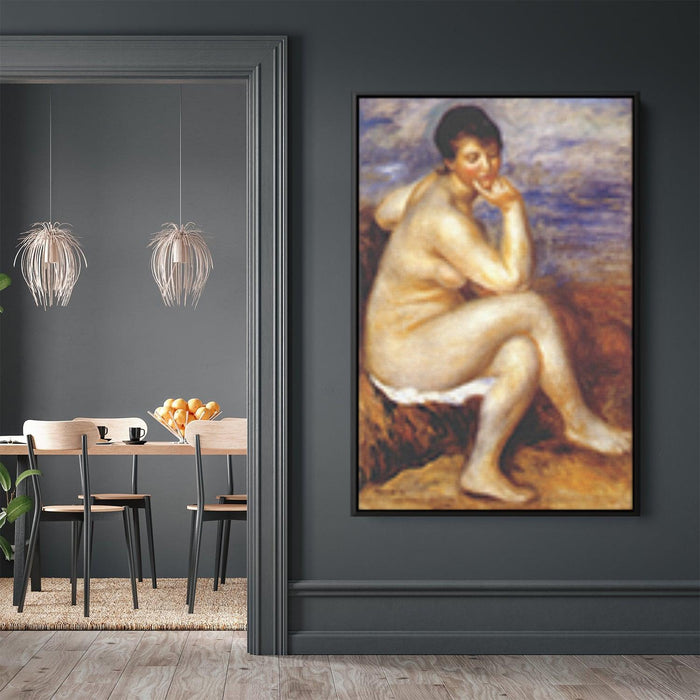 Bather with a rock by Pierre-Auguste Renoir - Canvas Artwork