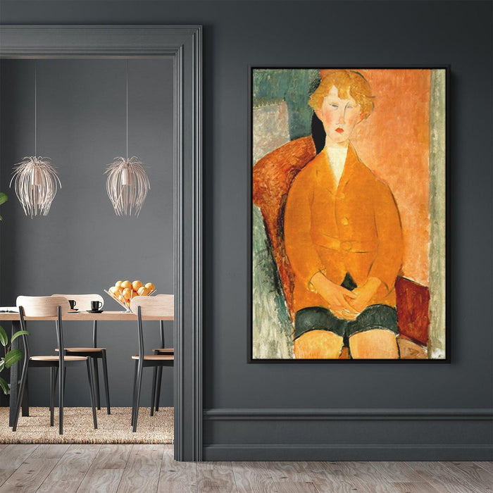 Boy in Shorts by Amedeo Modigliani - Canvas Artwork