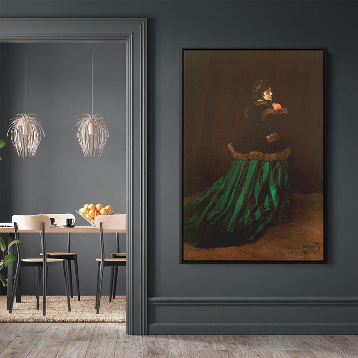 monet camille green dress Claude Monet Camille Painting-The Woman in the Green Dress Poster