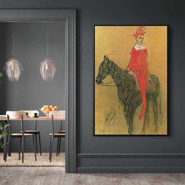 Harlequin on the horseback by Pablo Picasso - Canvas Artwork