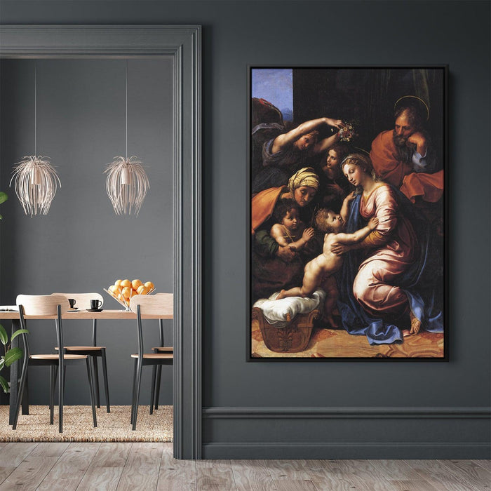 Holy Family (known as the Grande Famille of Francois I) by Raphael - Canvas Artwork