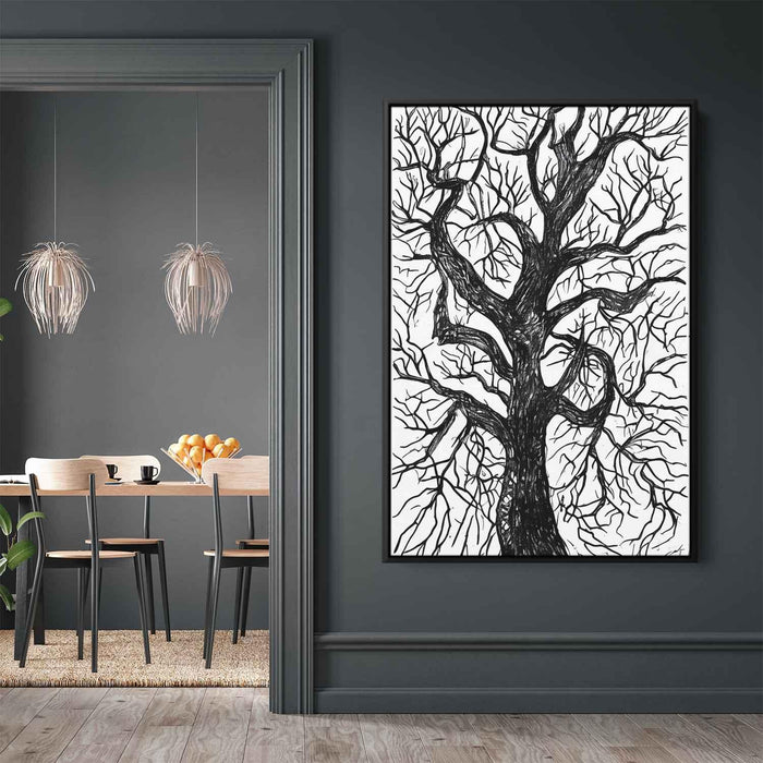 Line Art Tree #214 - Kanvah