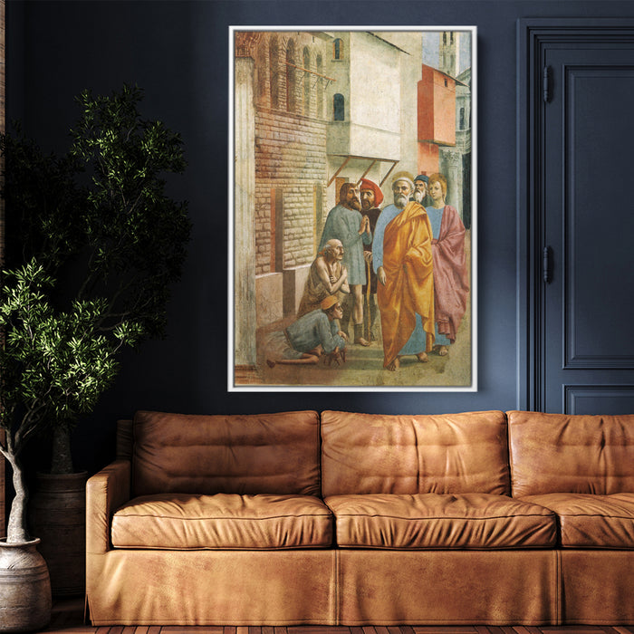 St.Peter Healing the Sick with His Shadow by Masaccio - Canvas Artwork