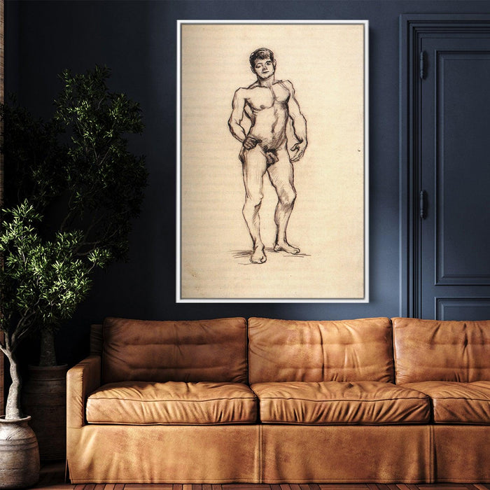 Standing Male Nude Seen from the Front by Vincent van Gogh - Canvas Artwork