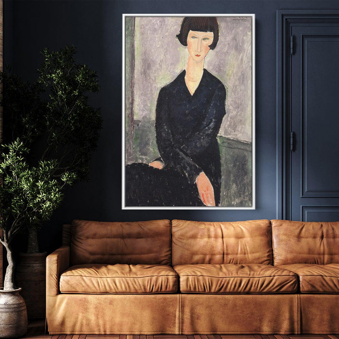 The Black Dress by Amedeo Modigliani - Canvas Artwork