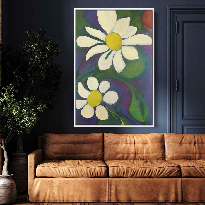 White Abstract Flower #202 - Kanvah