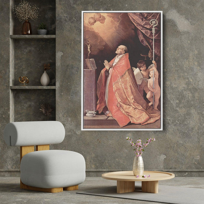 St. Andrew Corsini in prayer by Guido Reni - Canvas Artwork
