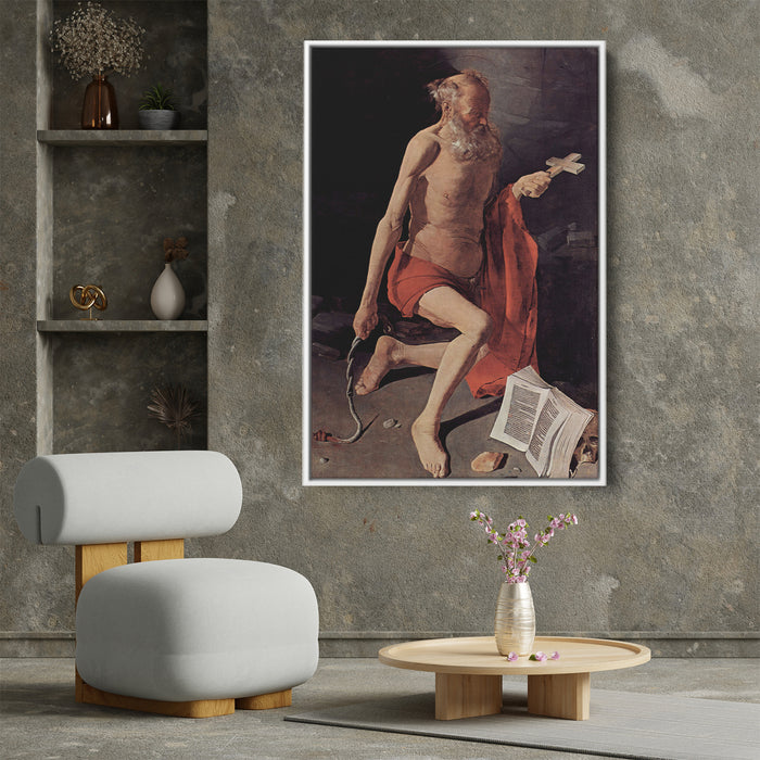 St. Jerome by Georges de la Tour - Canvas Artwork