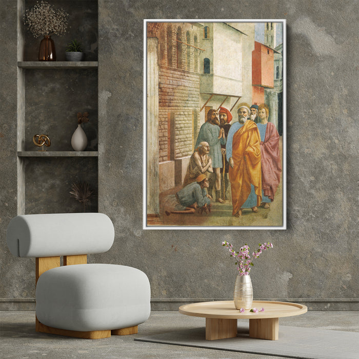 St.Peter Healing the Sick with His Shadow by Masaccio - Canvas Artwork