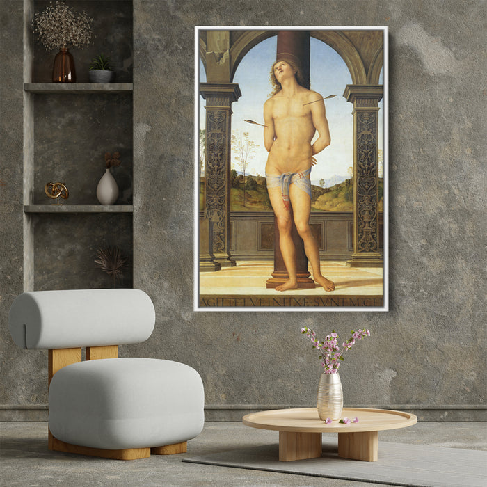 St. Sebastian tied to a Column by Pietro Perugino - Canvas Artwork