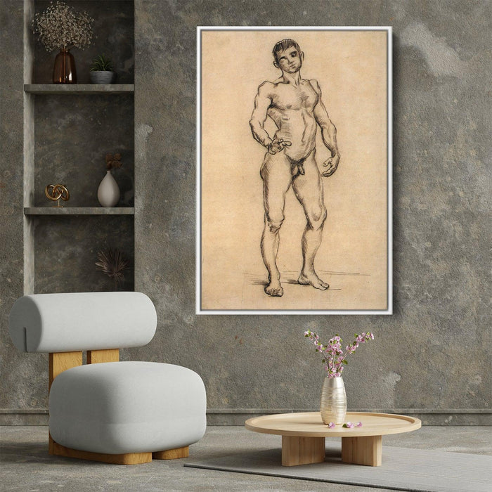 Standing Male Nude Seen from the Front by Vincent van Gogh - Canvas Artwork