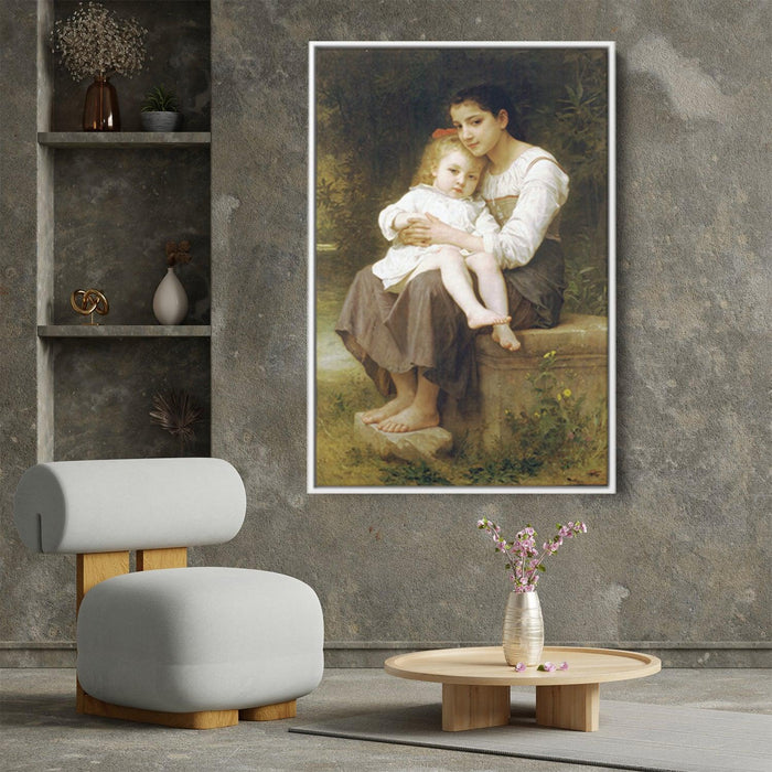 The elder sister by William-Adolphe Bouguereau - Canvas Artwork