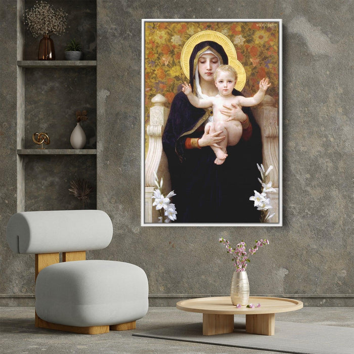 The Madonna of the Lilies by William-Adolphe Bouguereau - Canvas Artwork