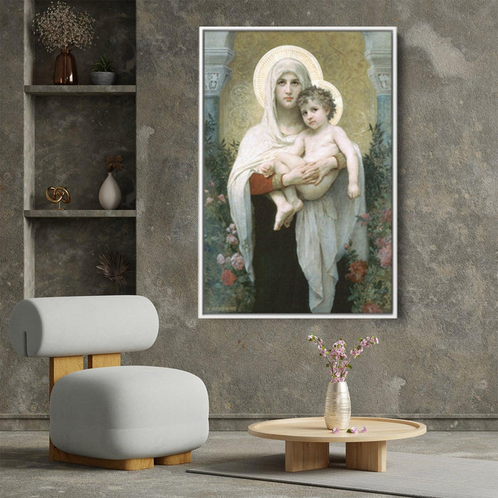 The Madonna of the Roses by William-Adolphe Bouguereau - Canvas Artwork