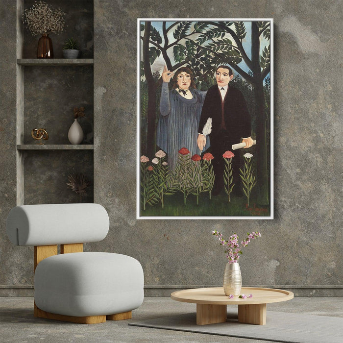 The Muse Inspiring the Poet by Henri Rousseau - Canvas Artwork