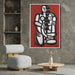 Two Figures, naked on red bottom by Fernand Leger - Canvas Artwork