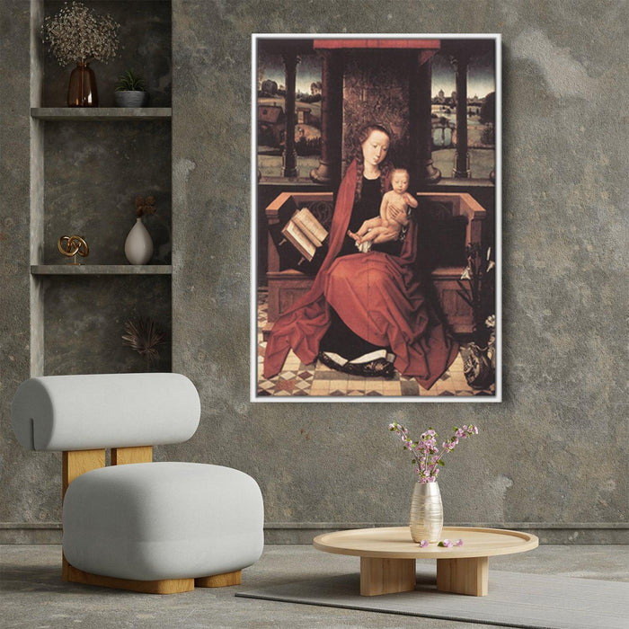 Virgin and Child Enthroned by Hans Memling - Canvas Artwork