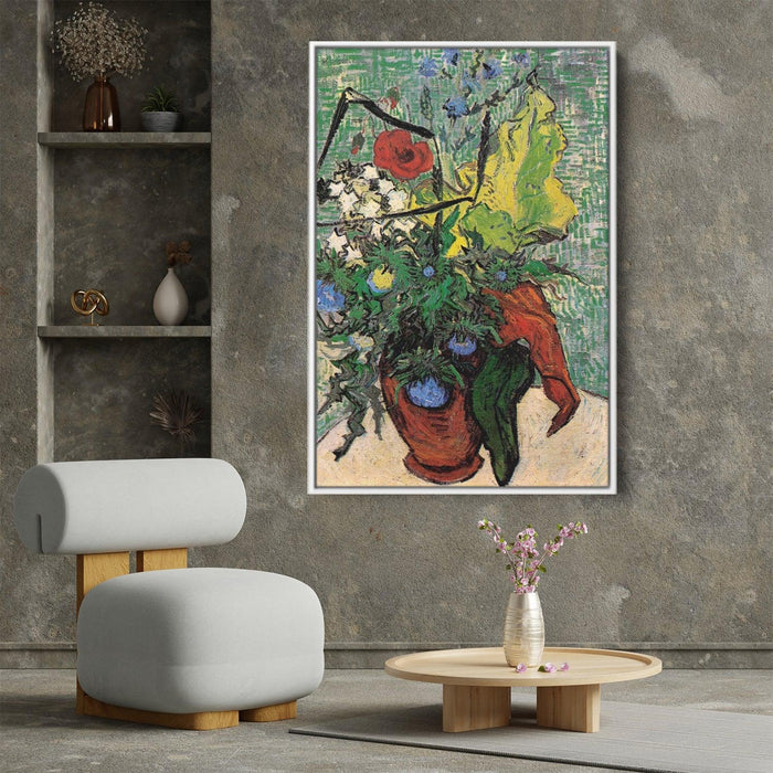 Wild Flowers and Thistles in a Vase by Vincent van Gogh - Canvas Artwork