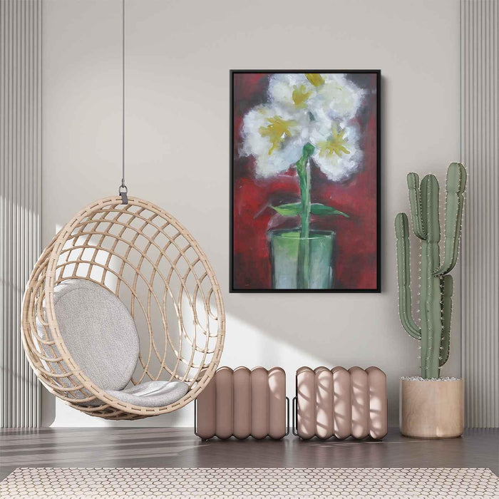 White Abstract Flower #203 - Kanvah