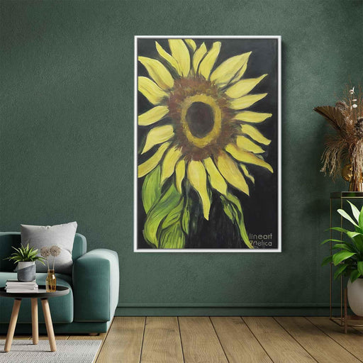 Line Art Sunflower #202 - Kanvah