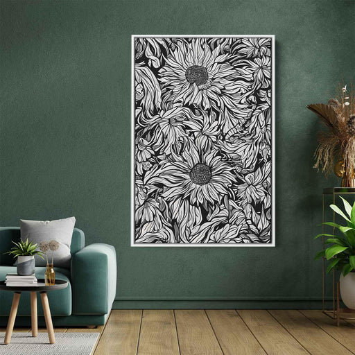 Line Art Sunflower #234 - Kanvah