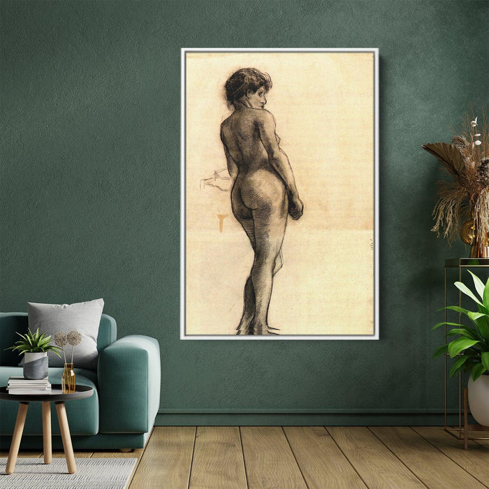 Standing Female Nude Seen from the Back by Vincent van Gogh - Canvas Artwork