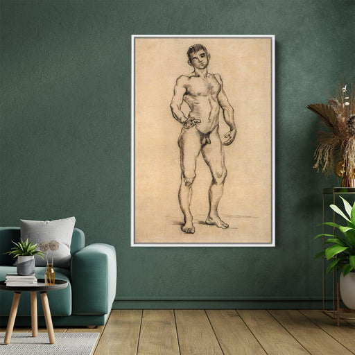 Standing Male Nude Seen from the Front by Vincent van Gogh - Canvas Artwork