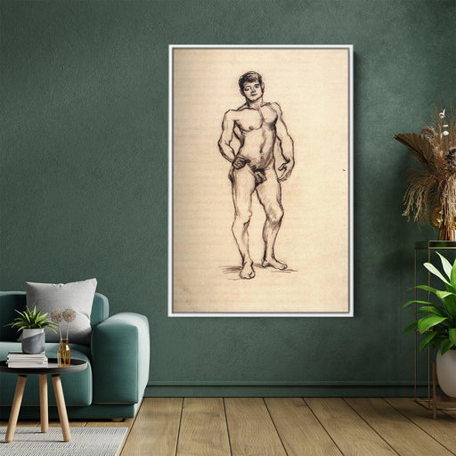 Standing Male Nude Seen from the Front by Vincent van Gogh - Canvas Artwork