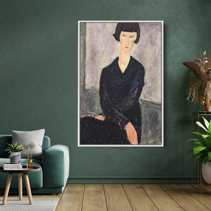 The Black Dress by Amedeo Modigliani - Canvas Artwork