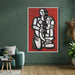 Two Figures, naked on red bottom by Fernand Leger - Canvas Artwork