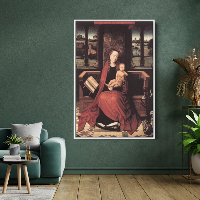 Virgin and Child Enthroned by Hans Memling - Canvas Artwork