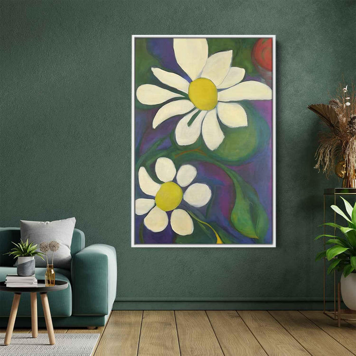 White Abstract Flower #202 - Kanvah