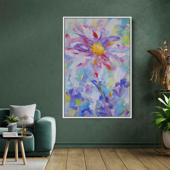 White Abstract Flower #205 - Kanvah