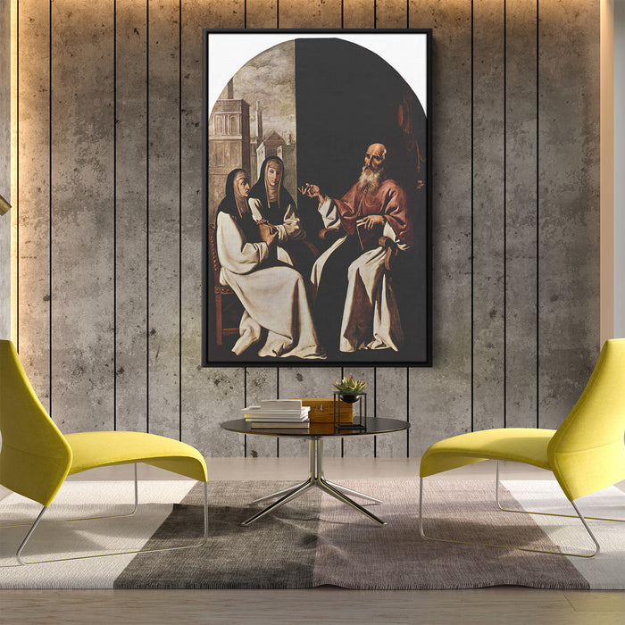 St. Jerome with St. Paula and St. Eustochium by Francisco de Zurbaran - Canvas Artwork