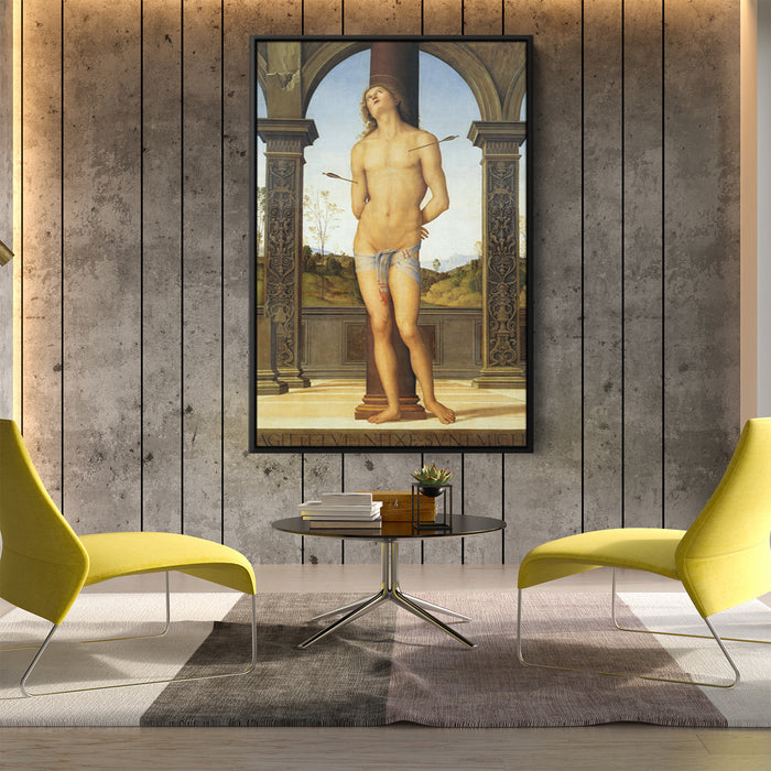 St. Sebastian tied to a Column by Pietro Perugino - Canvas Artwork